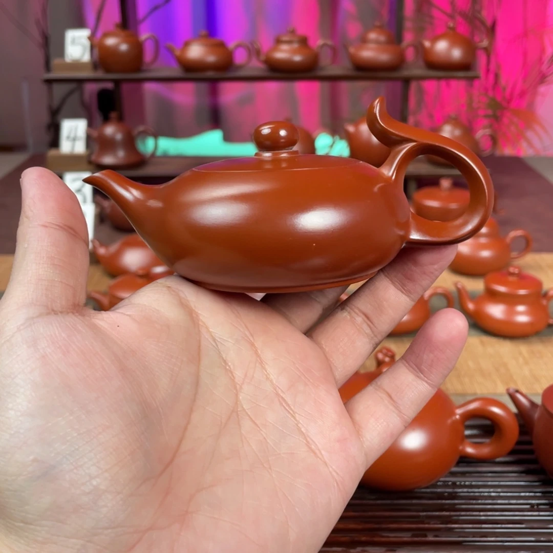 渣***8紫砂茶壶精工落雁手拉壶