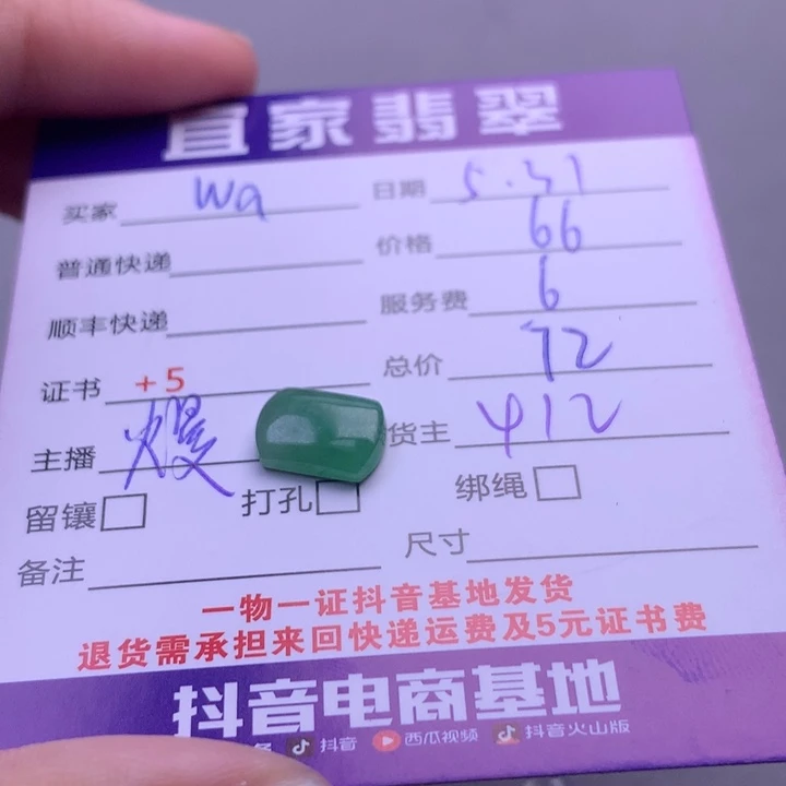 翡翠未镶嵌颈饰w****纯翡翠