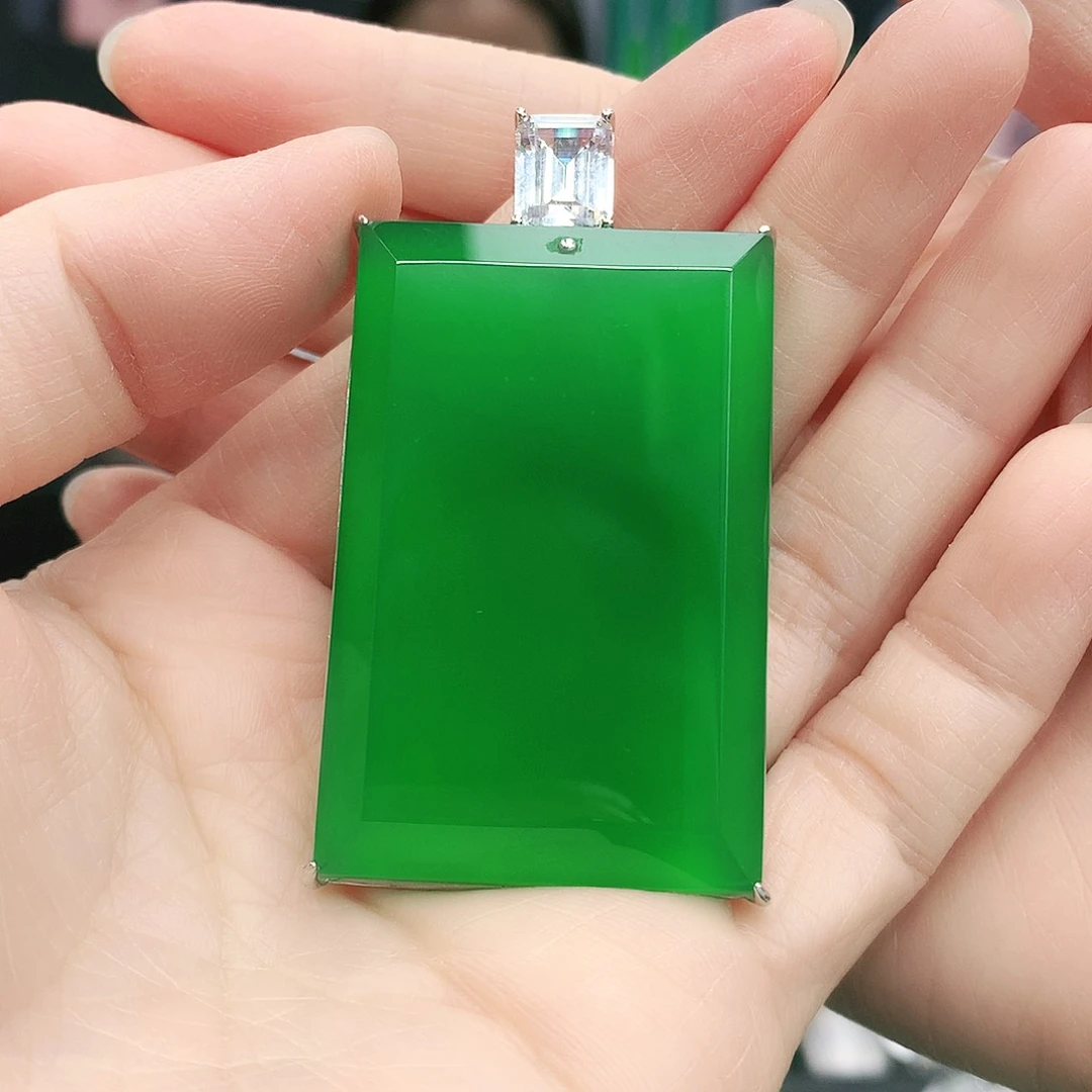 银S925镶嵌吊坠玛瑙/玉髓