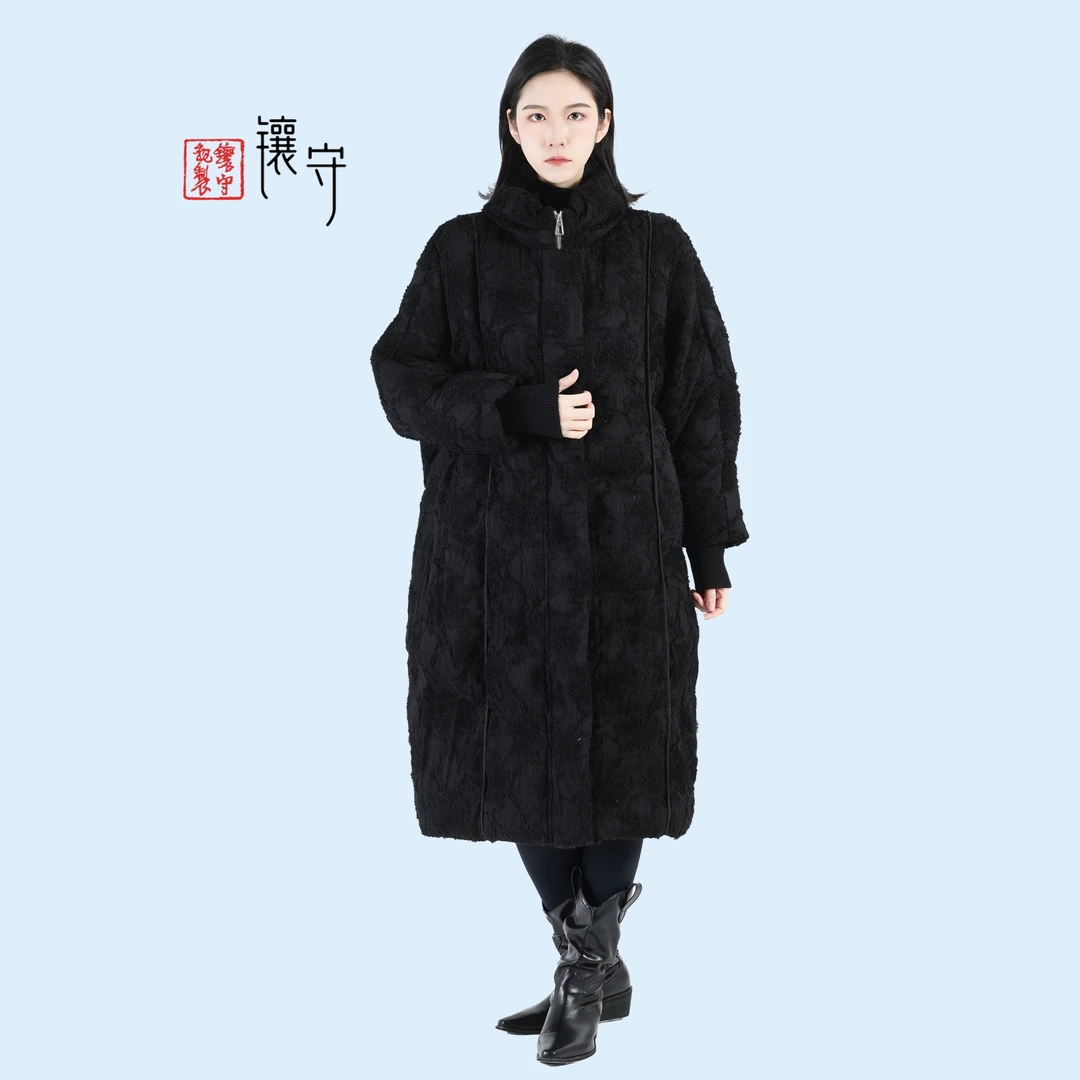 【镶守·月如】冬季时尚轻奢设计百搭保暖中长款白鹅绒服外套CY132