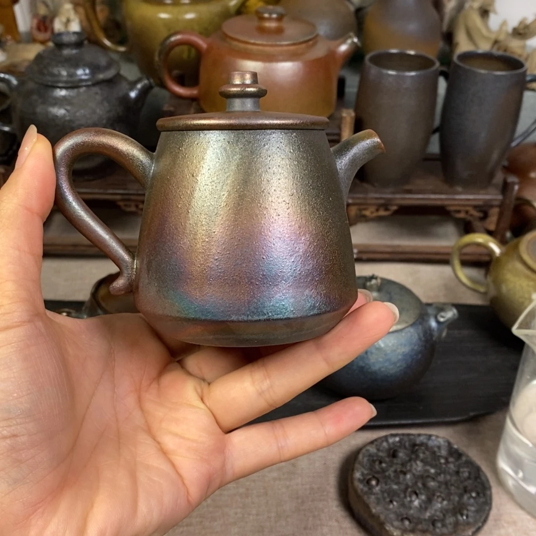 舍***得建水紫陶柴烧茶壶