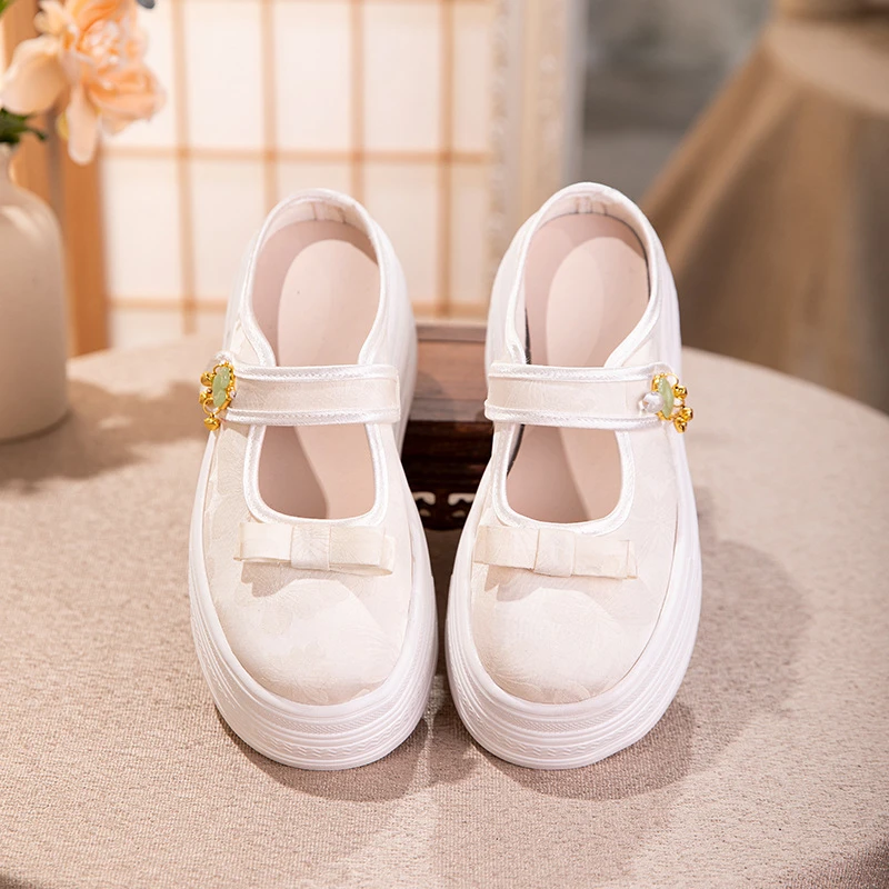 书佑拖2025春夏新款新中式包头国风刺绣厚底绣花拖鞋增高国风拖鞋