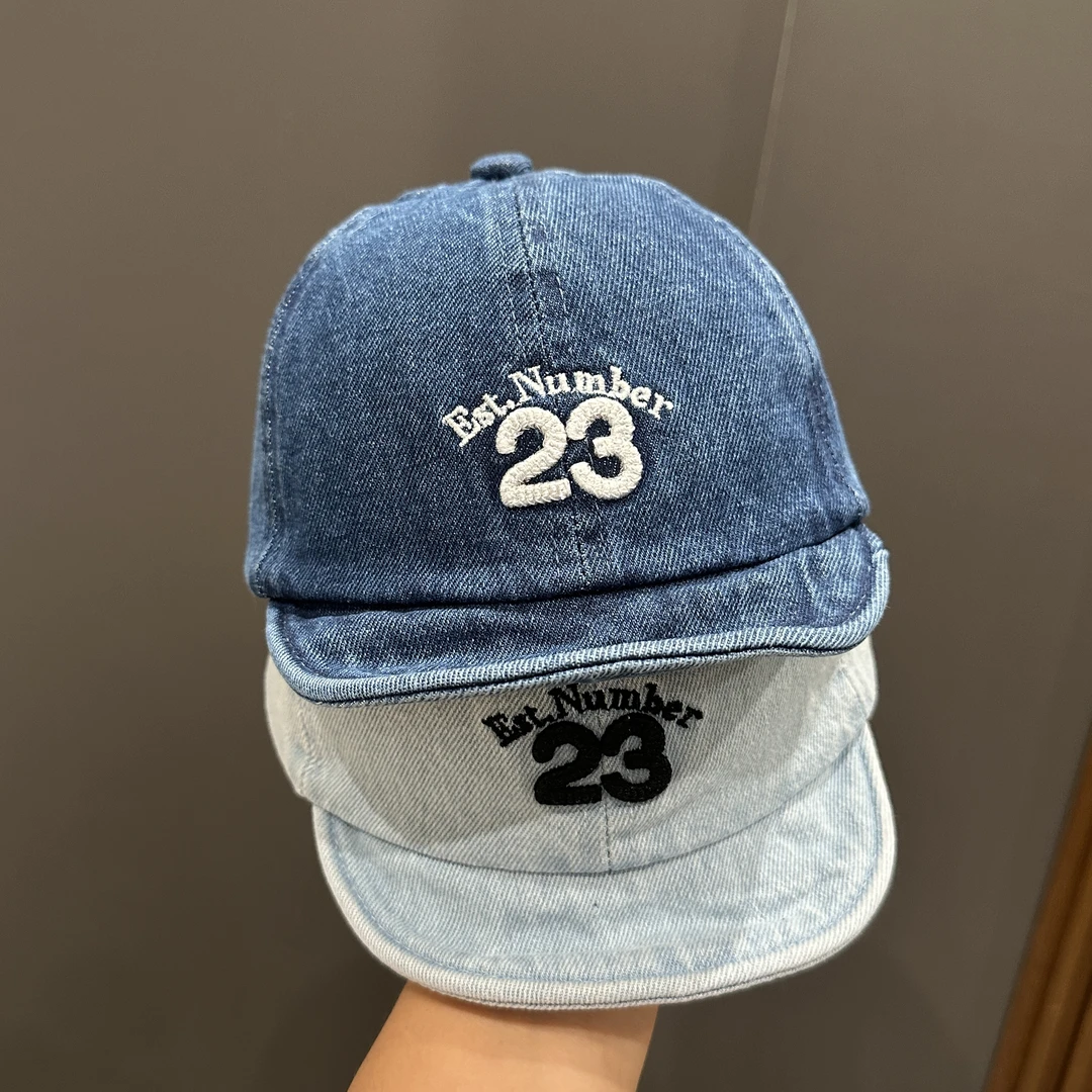 宝宝帽子春秋款儿童鸭舌帽男女童洋气秋季婴幼儿23字母软檐棒球帽