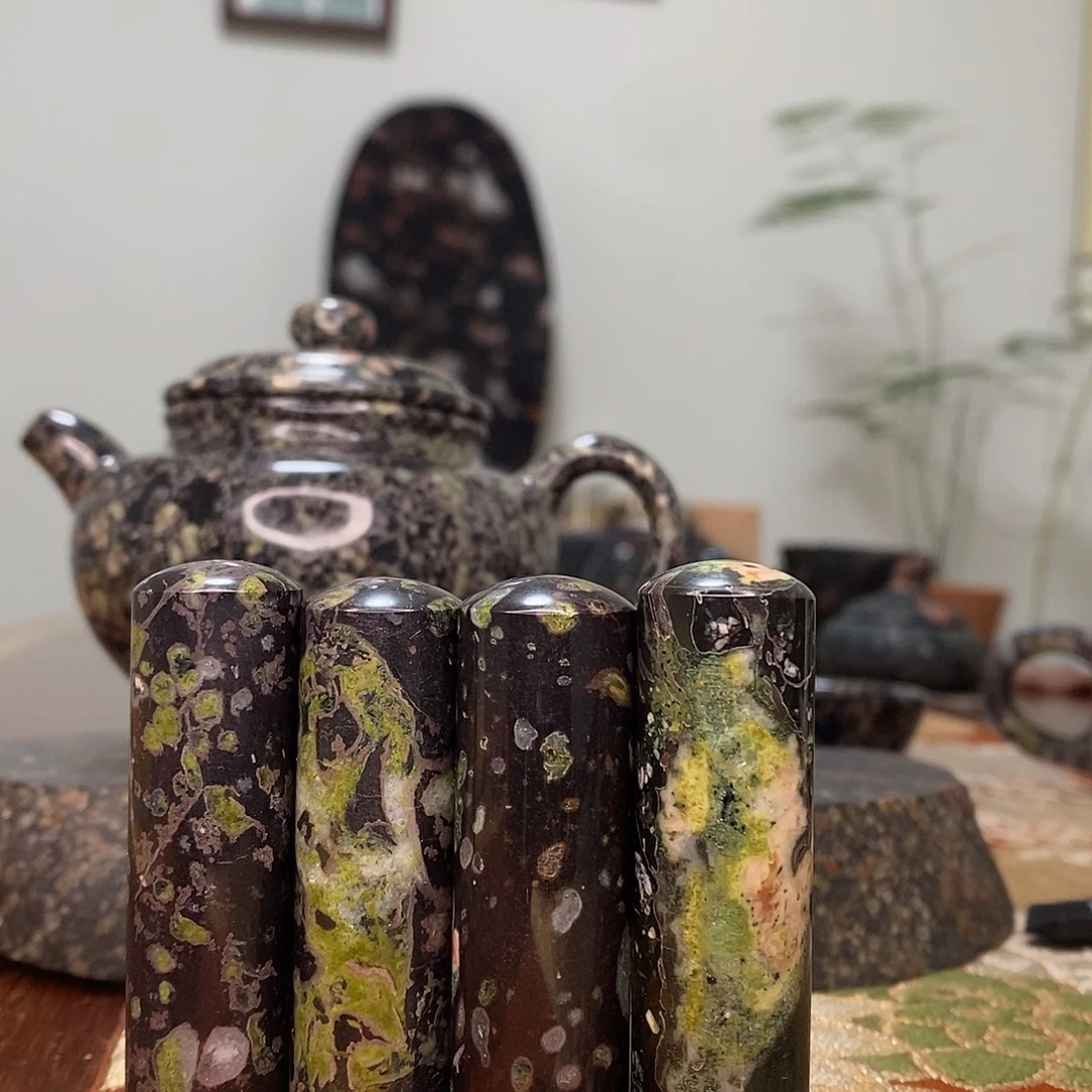 豫石匠茶周边梅花玉安山玉炸炸炸！