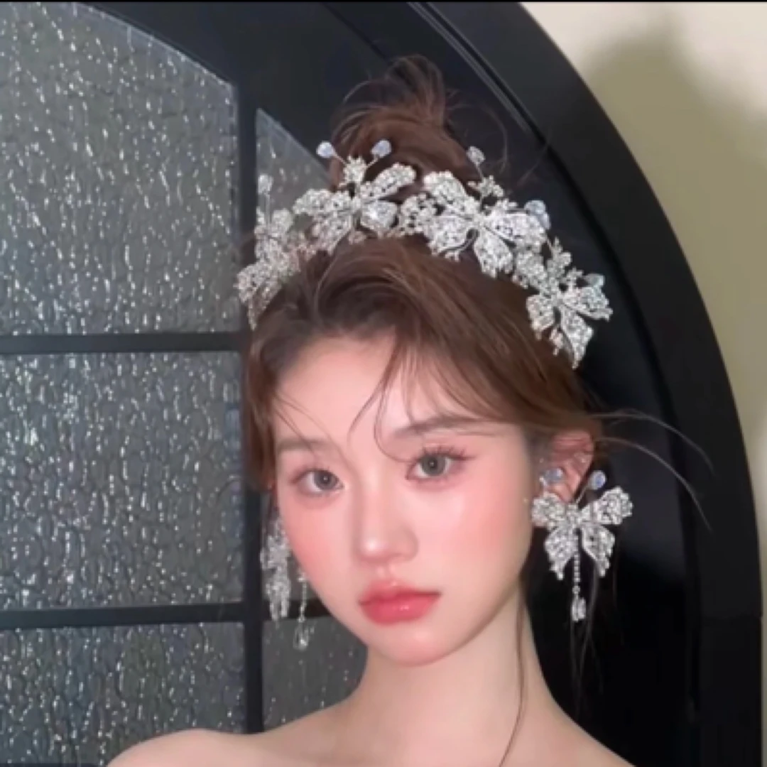 6848新款满钻精致气质名媛高级新娘跟妆礼服皇冠