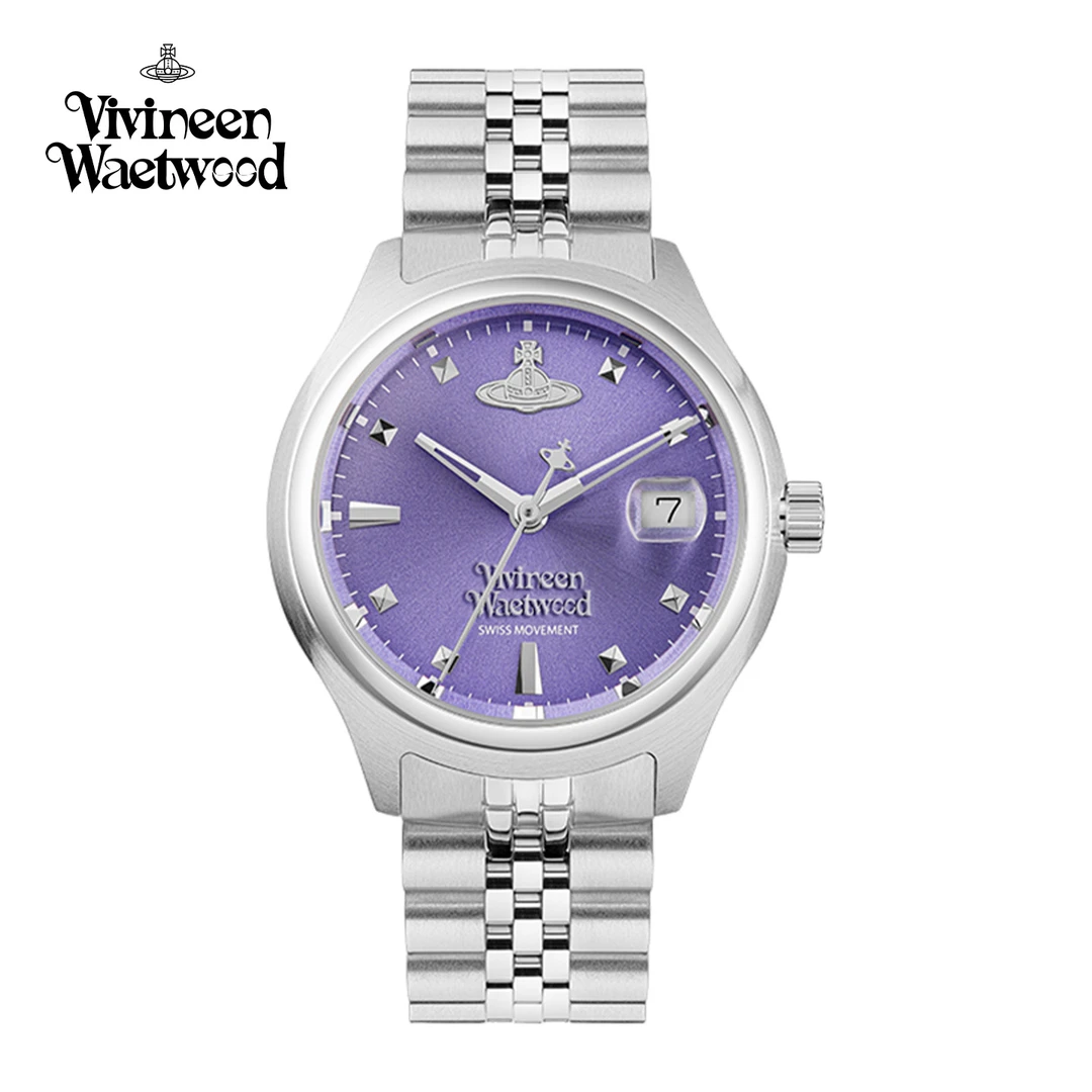 Vivireer Waetwssd西太后紫粉蓝手表女生日礼物钢带女表