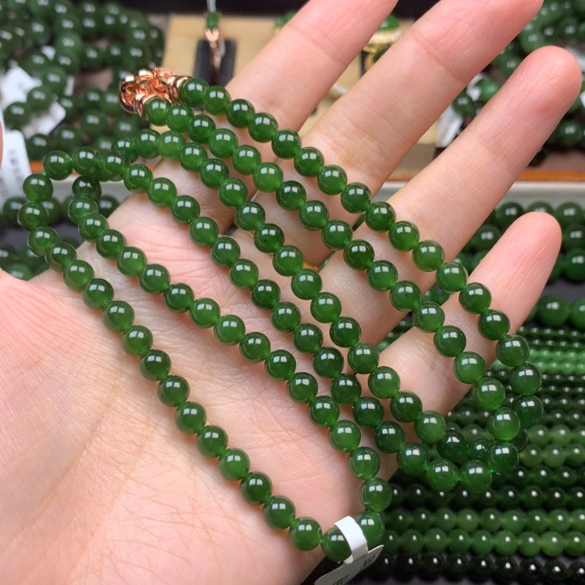 【闪购商品】和田玉（碧玉）未镶嵌颈饰吖6m m