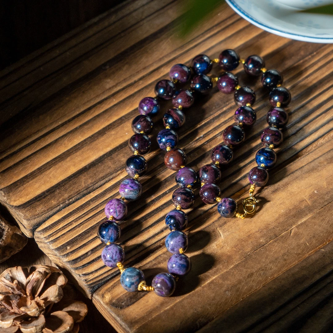 世间臻宝-无尽|18K金舒俱来8mm+圆珠45cm项链/多样性发/P7145/