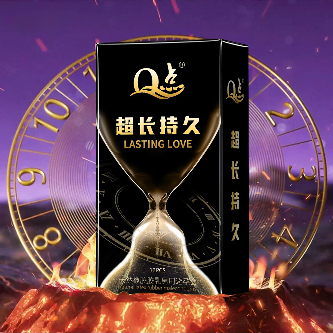 Q点超强持久降敏延时避孕套玻尿酸润薄爽滑001安全套冰火螺纹狼牙巨无霸带刺颗粒byt保密发货情侣计生用品天然橡胶胶乳男用避孕套