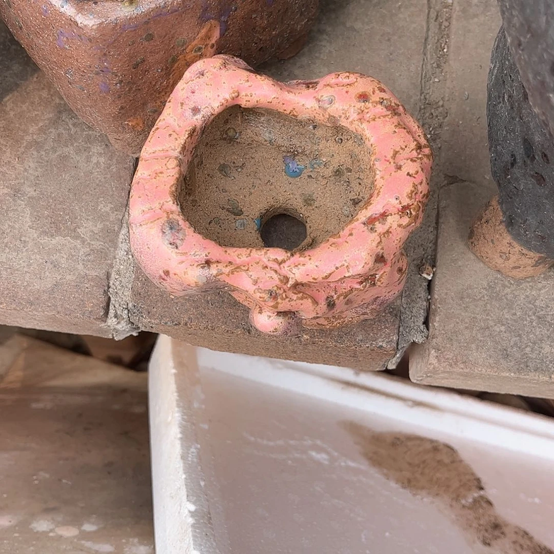 泥塑古镇炻陶花盆