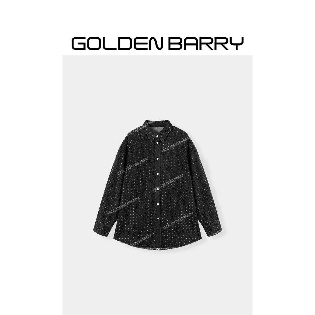 GOLDENBARRY|212650“星珠璀璨”烫钻休闲衬衫