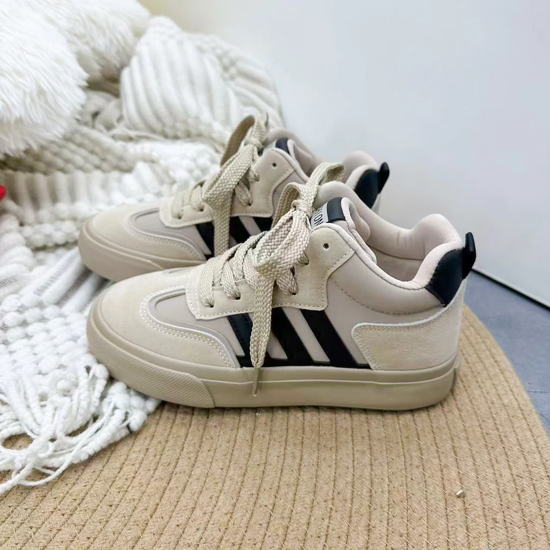 H9999 厚底高帮德训鞋女2024新款小白鞋休闲韩版百搭时尚板鞋