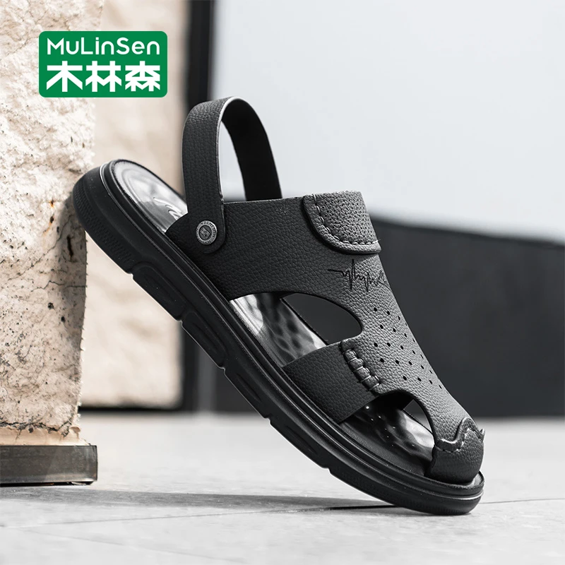 木林森木林森包头防滑耐磨沙滩鞋软底男士休闲沙滩时尚夏季