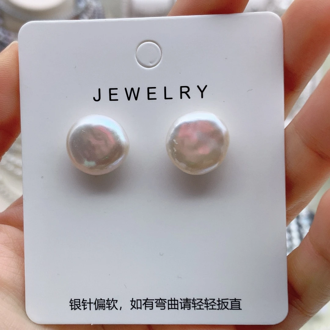 银S925镶嵌耳饰淡水珍珠