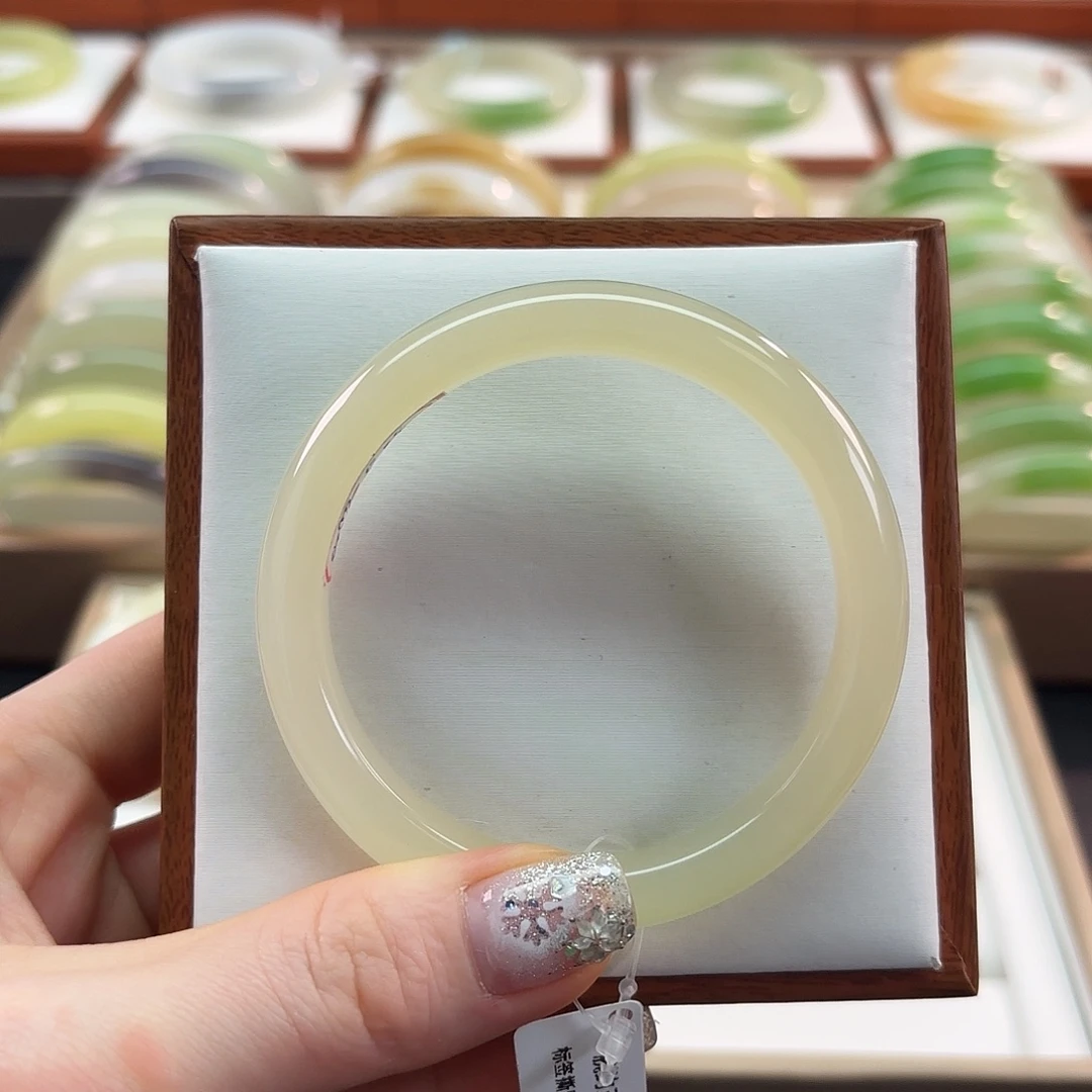 和田玉未镶嵌手镯【冰娇桂花糖】