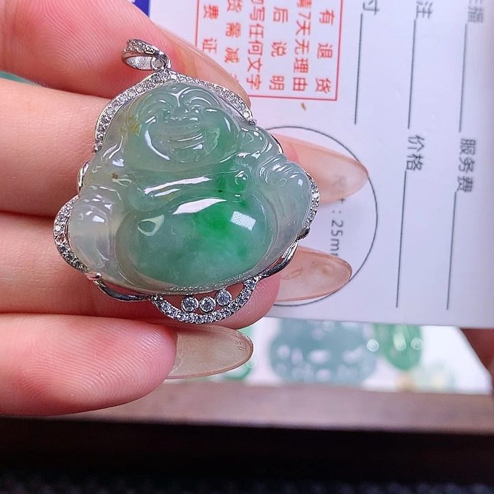 颈饰银S925镶嵌翡翠翡翠