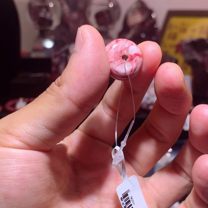 天然辰砂原石平安扣