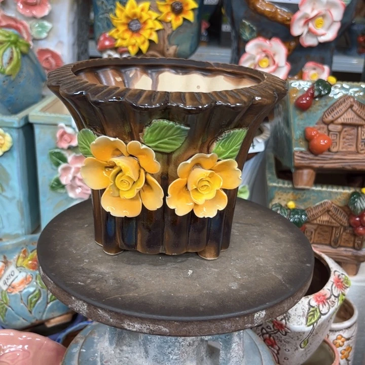 紫砂花盆粗陶材质多肉花盆