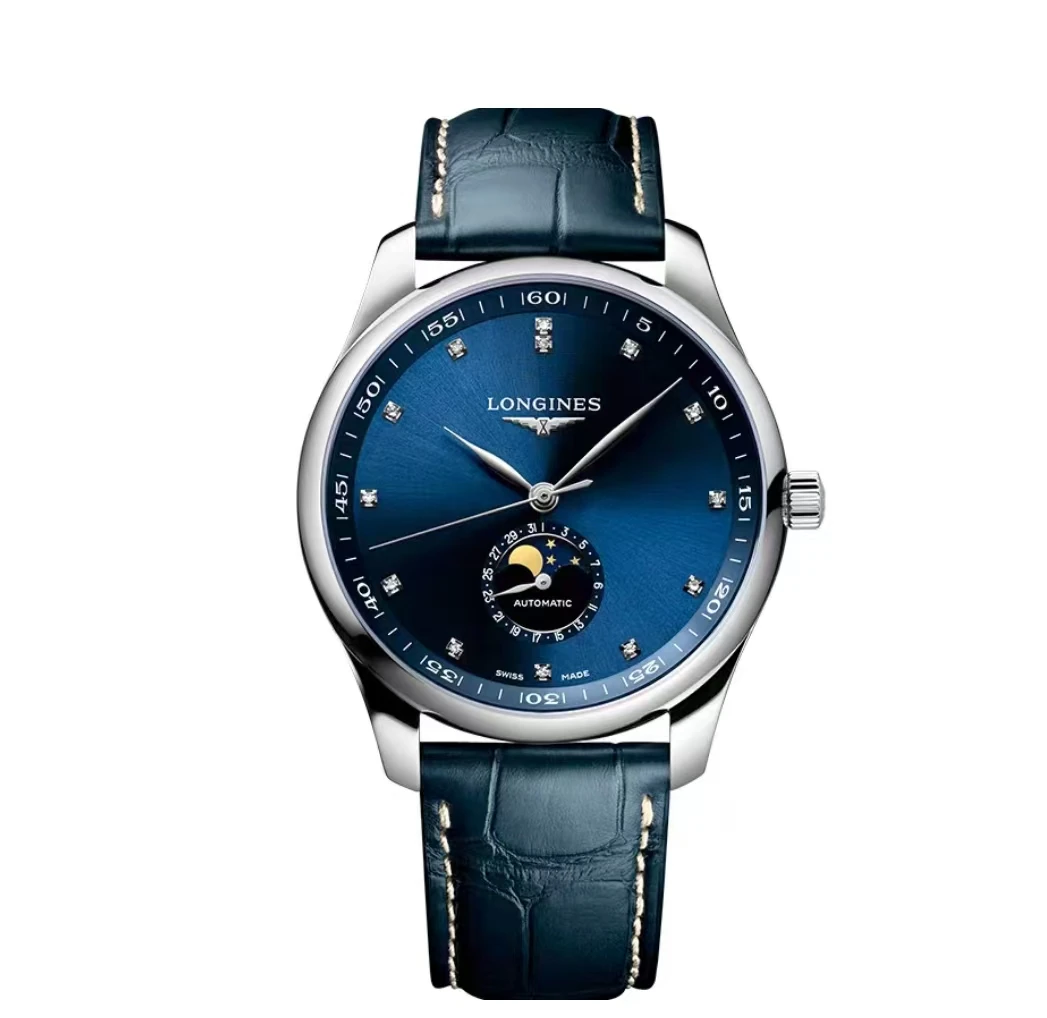 99新 Longines/浪琴 名匠男表/40表径/背透899机芯/带钻
