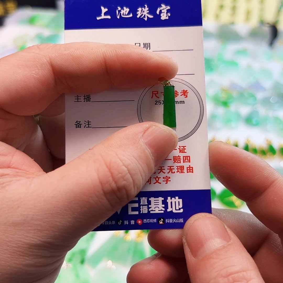 翡翠18K金镶嵌颈饰航*翡翠