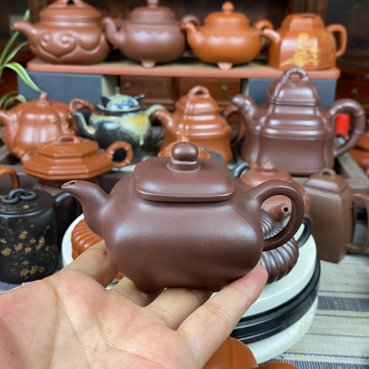 茶壶紫砂全手工传炉130-260cc原矿老紫泥特价