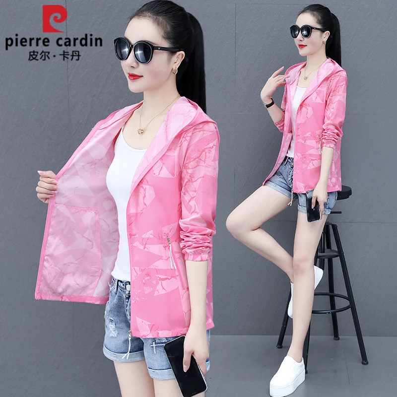 皮尔卡丹防晒衣女夏季2025年新款轻薄透气防紫外线防晒服短款外套