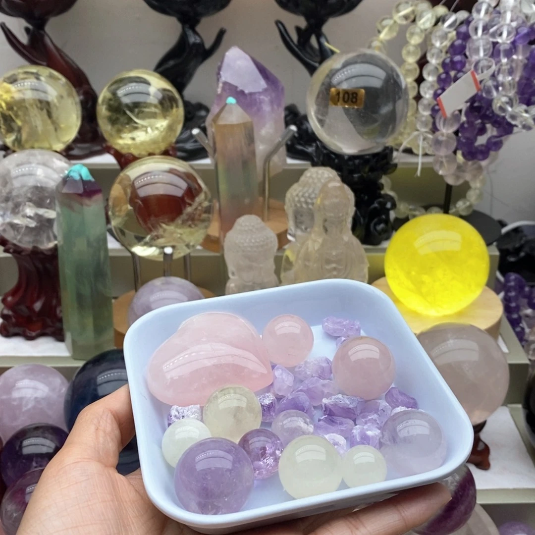 水晶珠宝半成品未镶嵌念*19