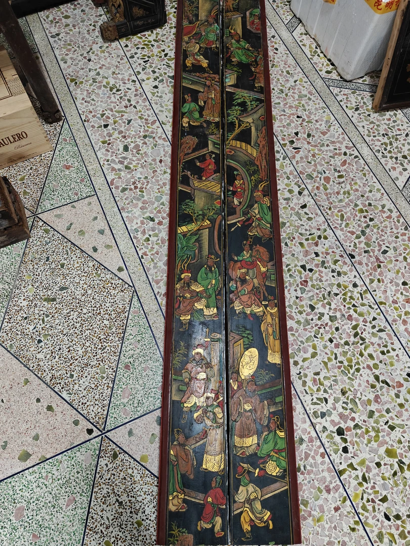 6号链接彩画大漆板