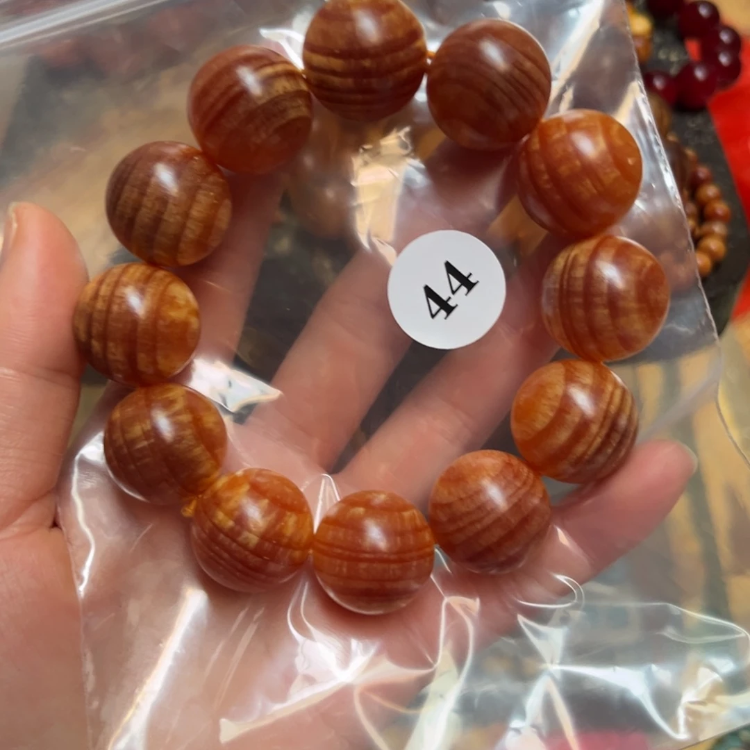 松木（琥珀木）手串/手链山**杉44号2.0满文