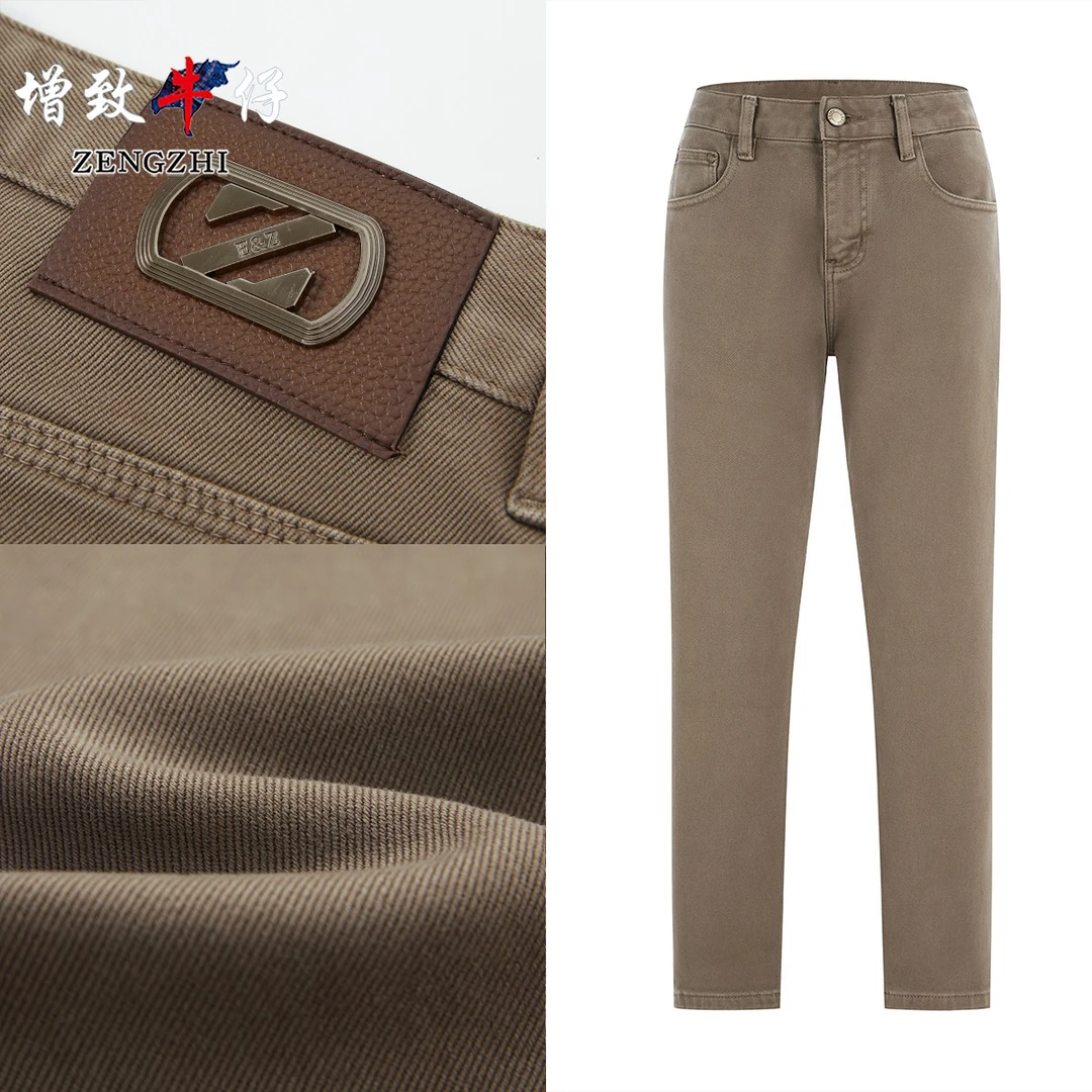 【版型重磅升级】英伦咖<防褪色>秋冬新款男士修身小直筒裤G1830