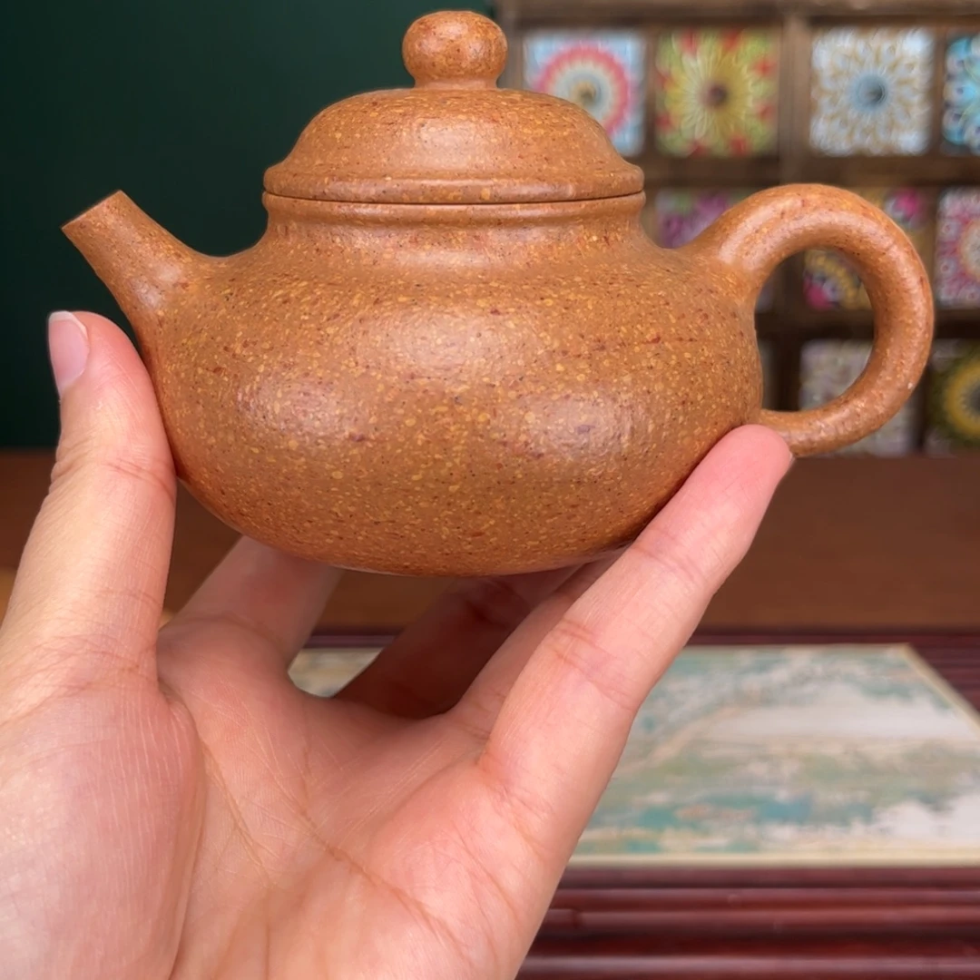 随***欲茶壶紫砂梨皮黄段容天200cc