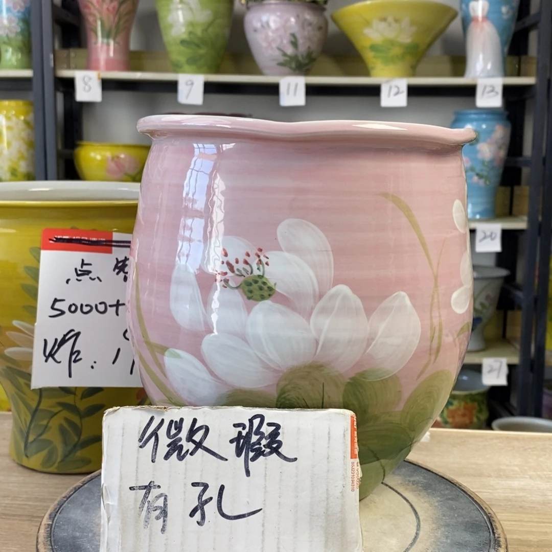 景德镇手工手绘陶瓷花盆