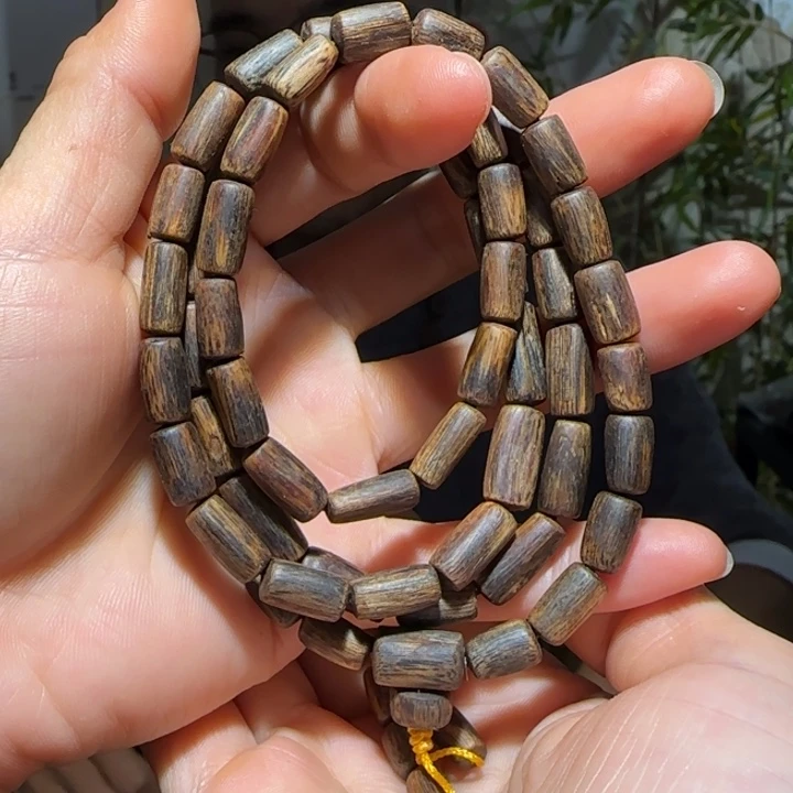 手串沉香海南老白棋沉水链子25.8克