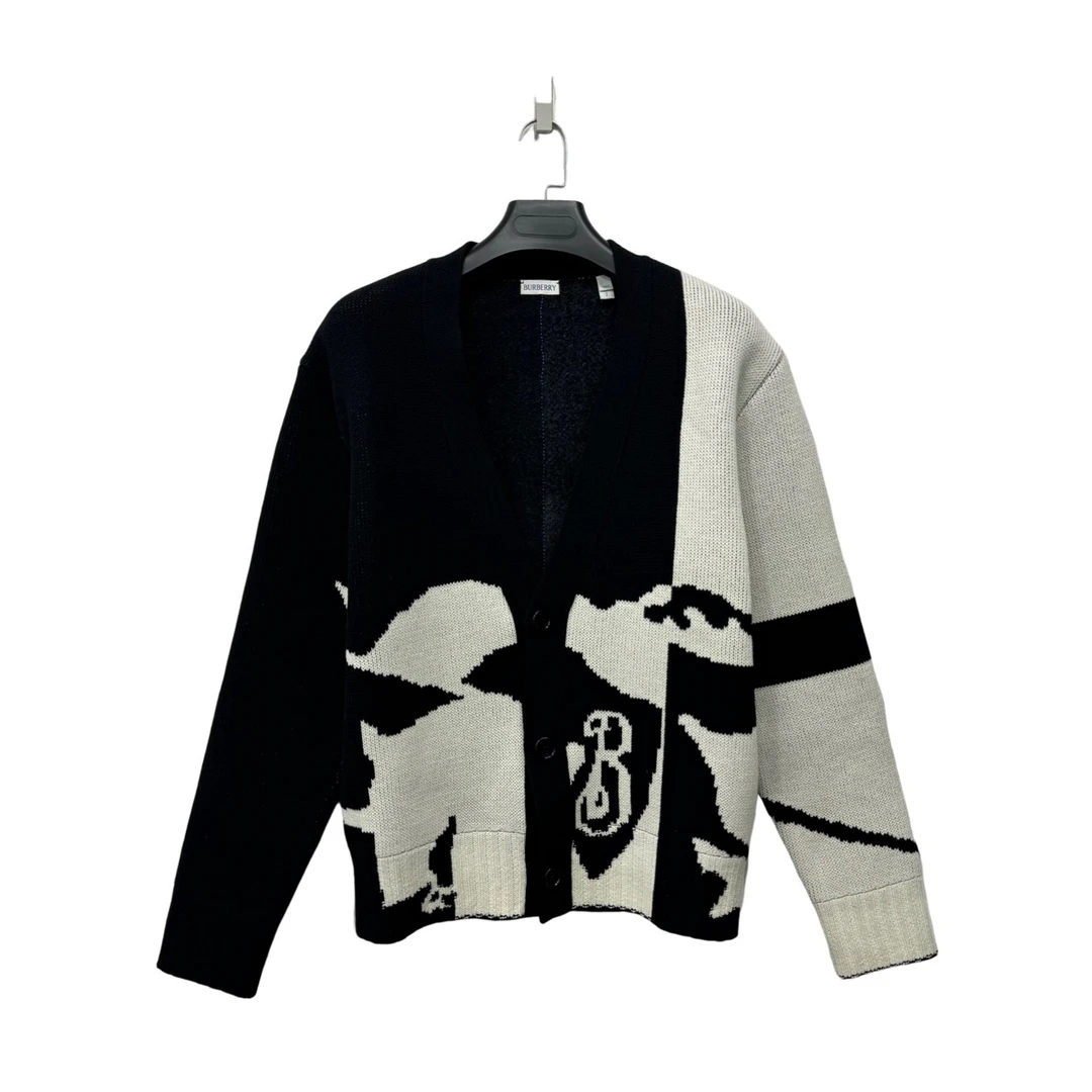 99新 BURBERRY/博柏利 马术骑士徽标羊毛开衫 S码/无配件