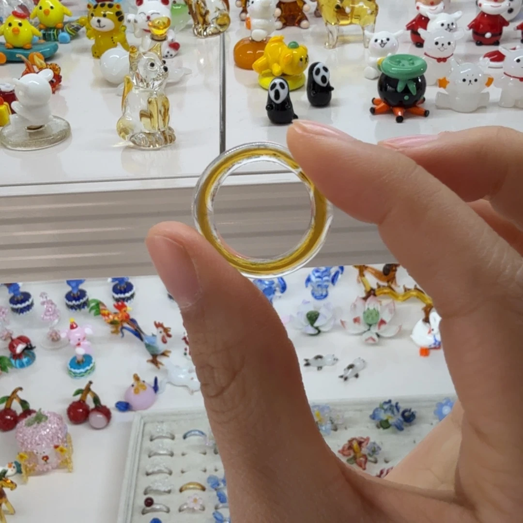 琉璃手工艺品黄色素圈