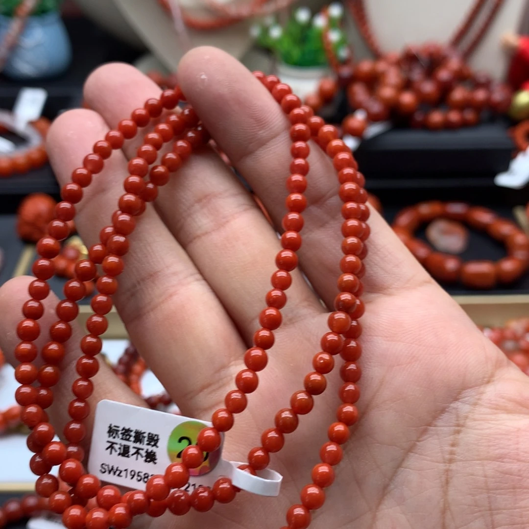 南红玛瑙手链未镶嵌
