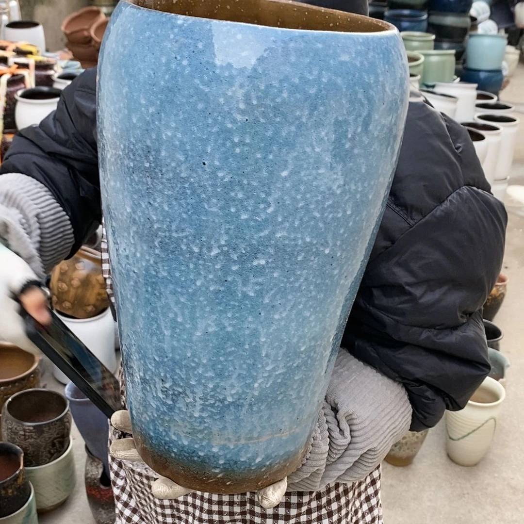 紫砂花盆瑕疵口20高38