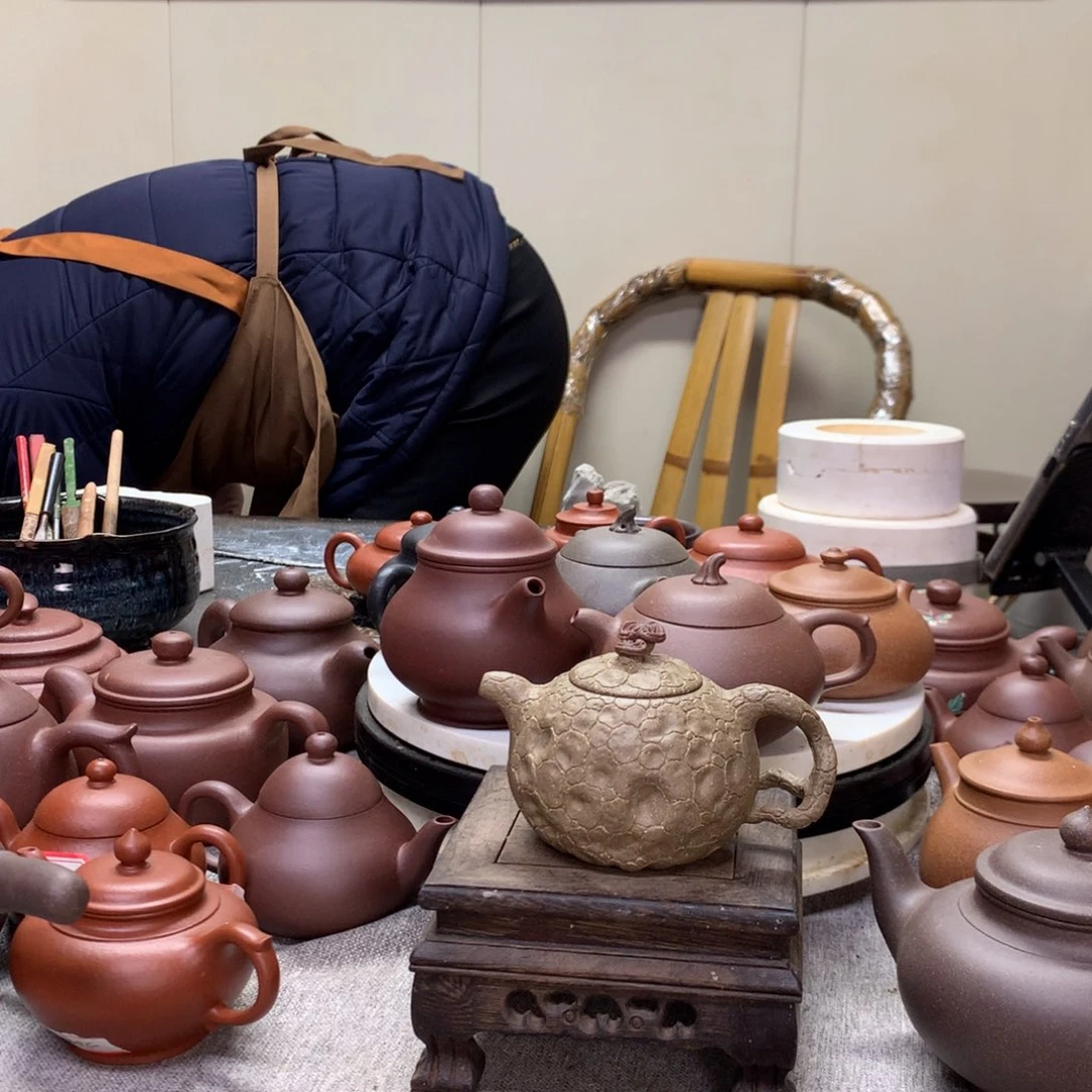 茶壶段泥供春150 C半手工制作