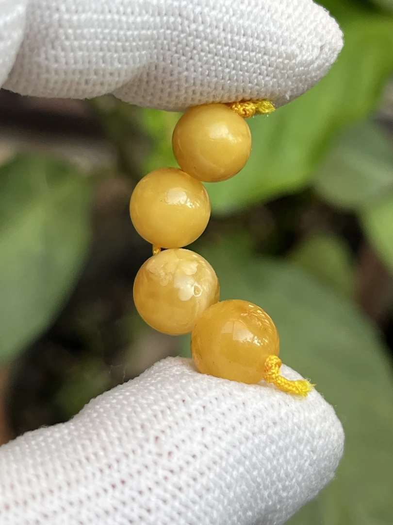 2150天然蜜蜡琥珀圆珠9mm