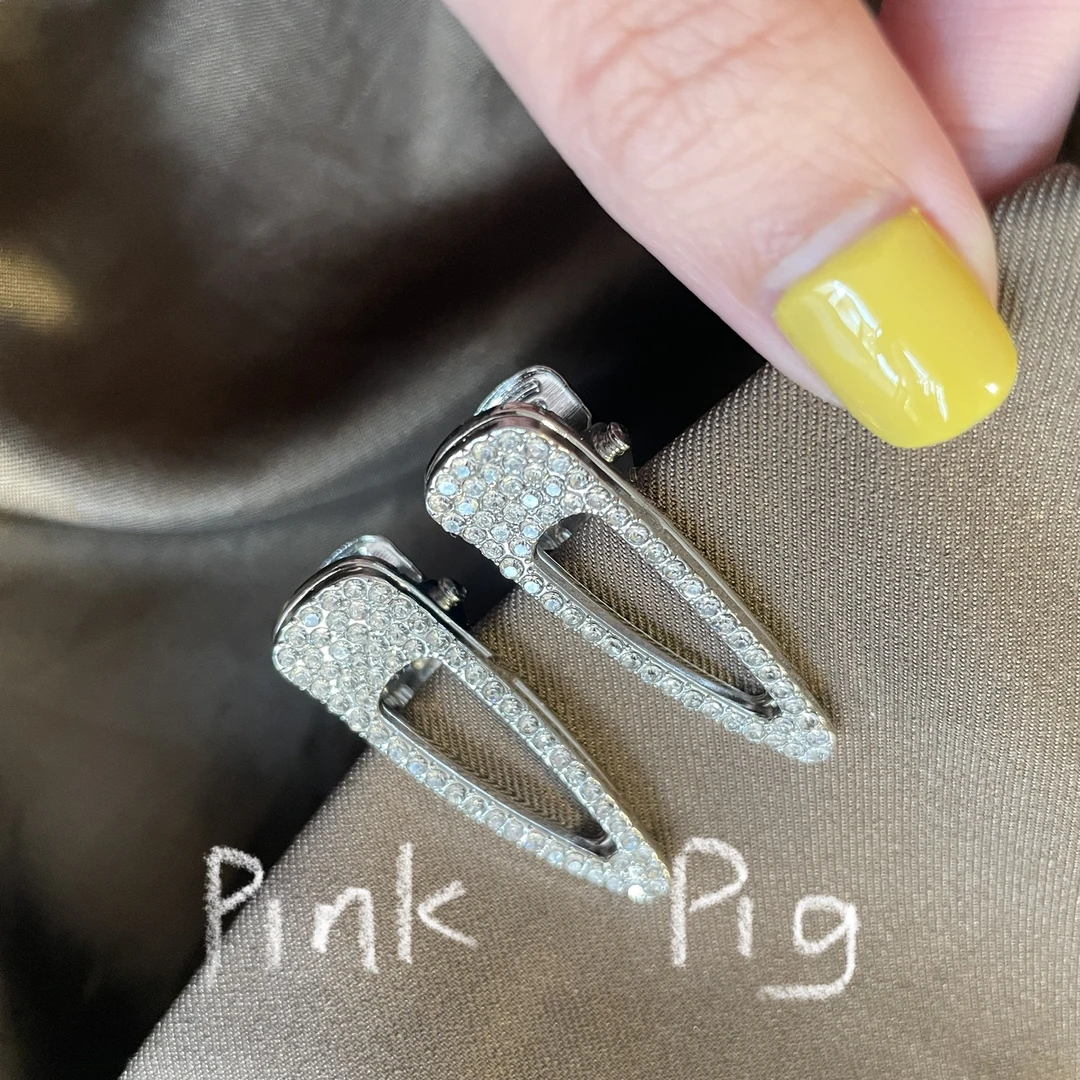 ins 博主满钻边夹瓜子夹一对