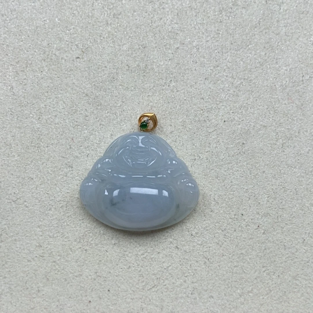翡翠未镶嵌颈饰佛公