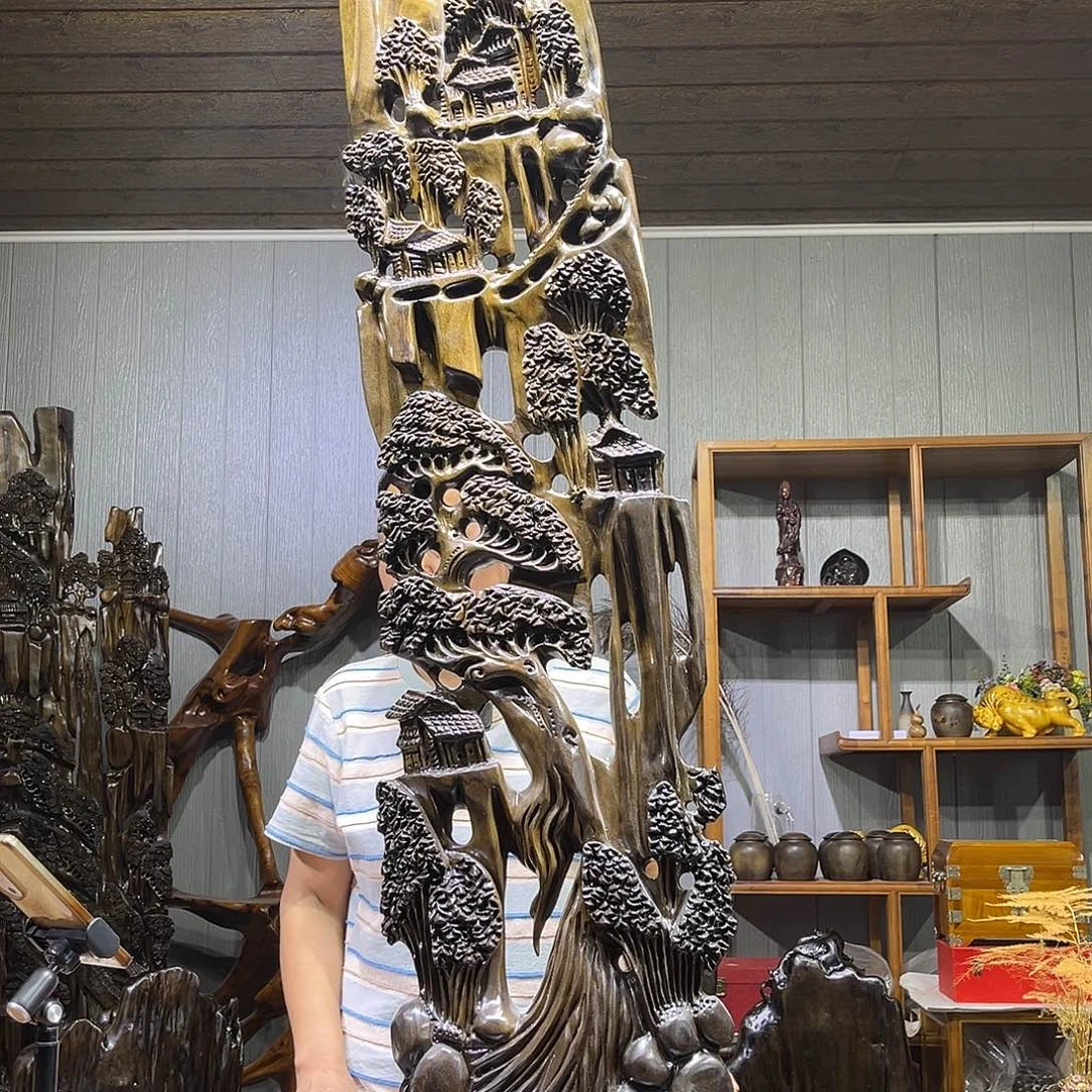 金丝楠Z*唯阴沉木山水