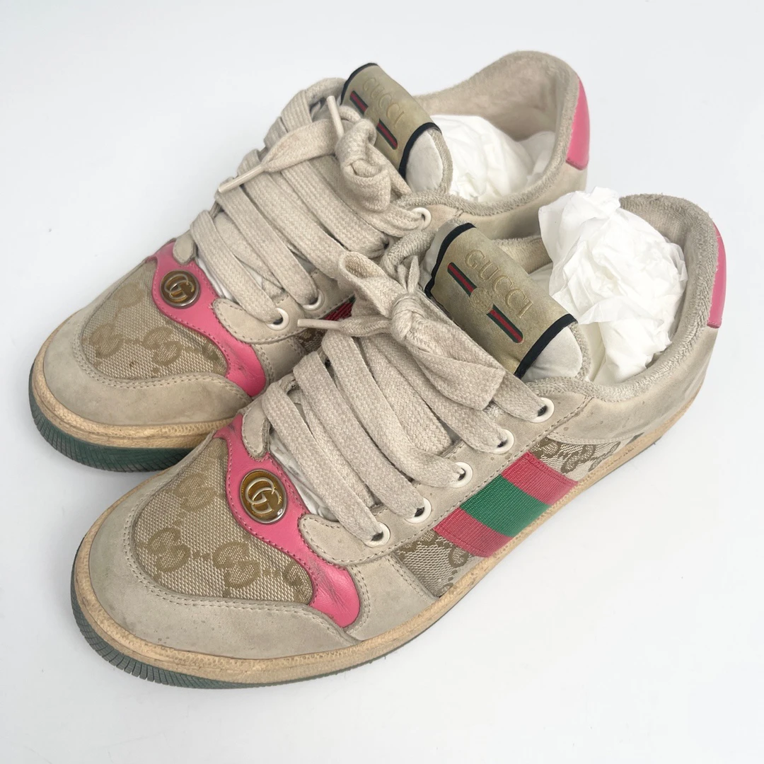 95新 GUCCI/古驰 37.5码/古驰gucci小脏鞋/98新/jm09482