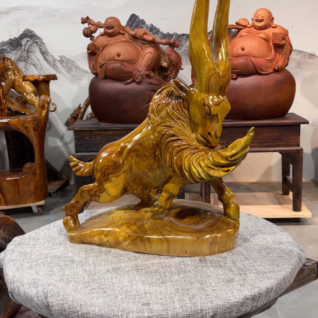 香樟木8***8香樟木手工雕刻羊