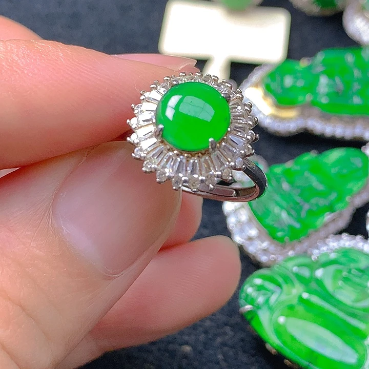 翡翠银S925镶嵌颈饰