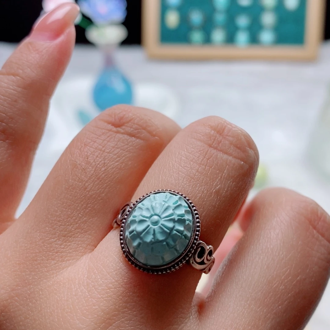 J***儿绿松石未镶嵌珠宝半成品