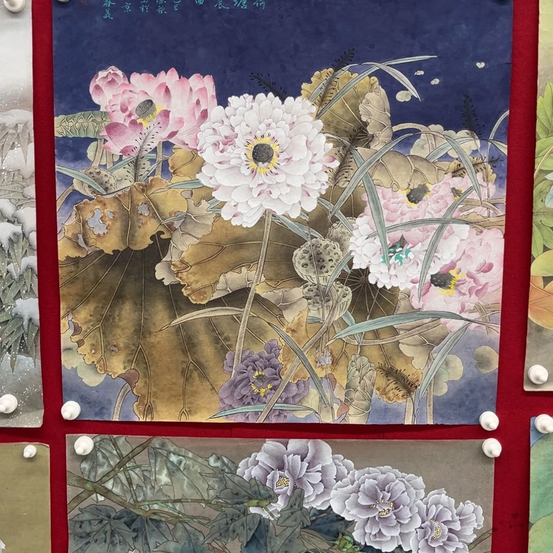 我***国画绘画作品多次参加全国68.68