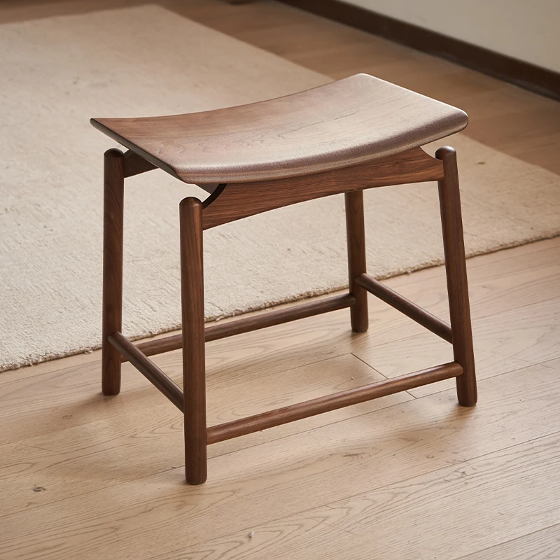 北美黑胡桃全实木元宝凳客等茶凳 46*33*45