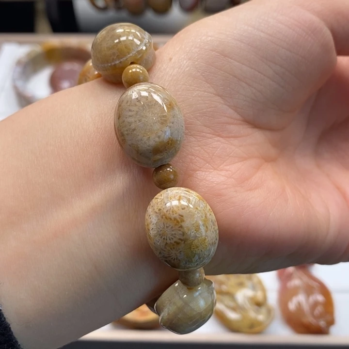 硅化玉手串未镶嵌富甲一方