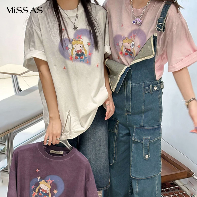 【SELALAGU X OITMMTIO】脏脏恶搞涂鸦短袖圆领T恤上衣女